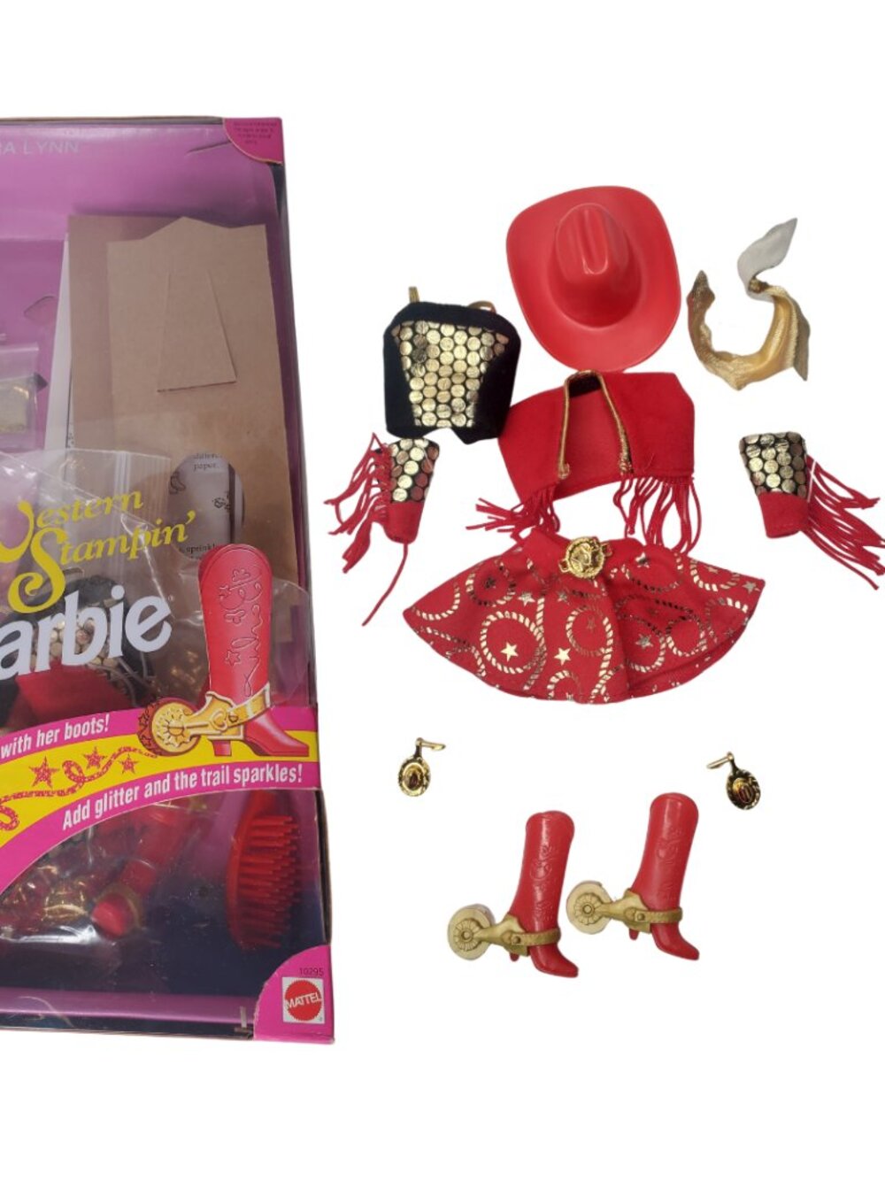1993 Western Stampin' Barbie Tara Lynn Cowgirl -Retail Box & Outfit Only-No Doll